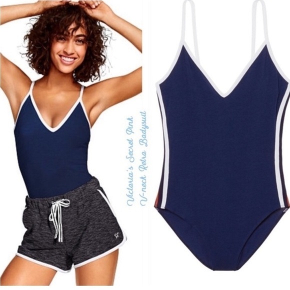 VS PINK navy sailor bodysuit - Picture 1 of 8